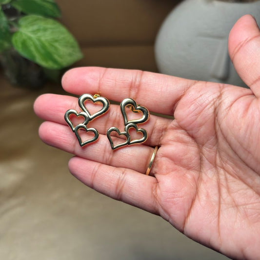 3 Heart Earring