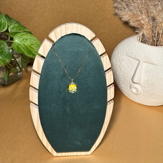 Yellow Enamel Necklace